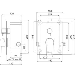 Baterie pentru cada si dus Ferro Tina BOX38051R.0 (Chrome) Thumb