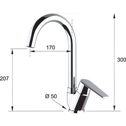 Baterie pentru chiuveta Remer Vanity V42B (Chrome) Thumb