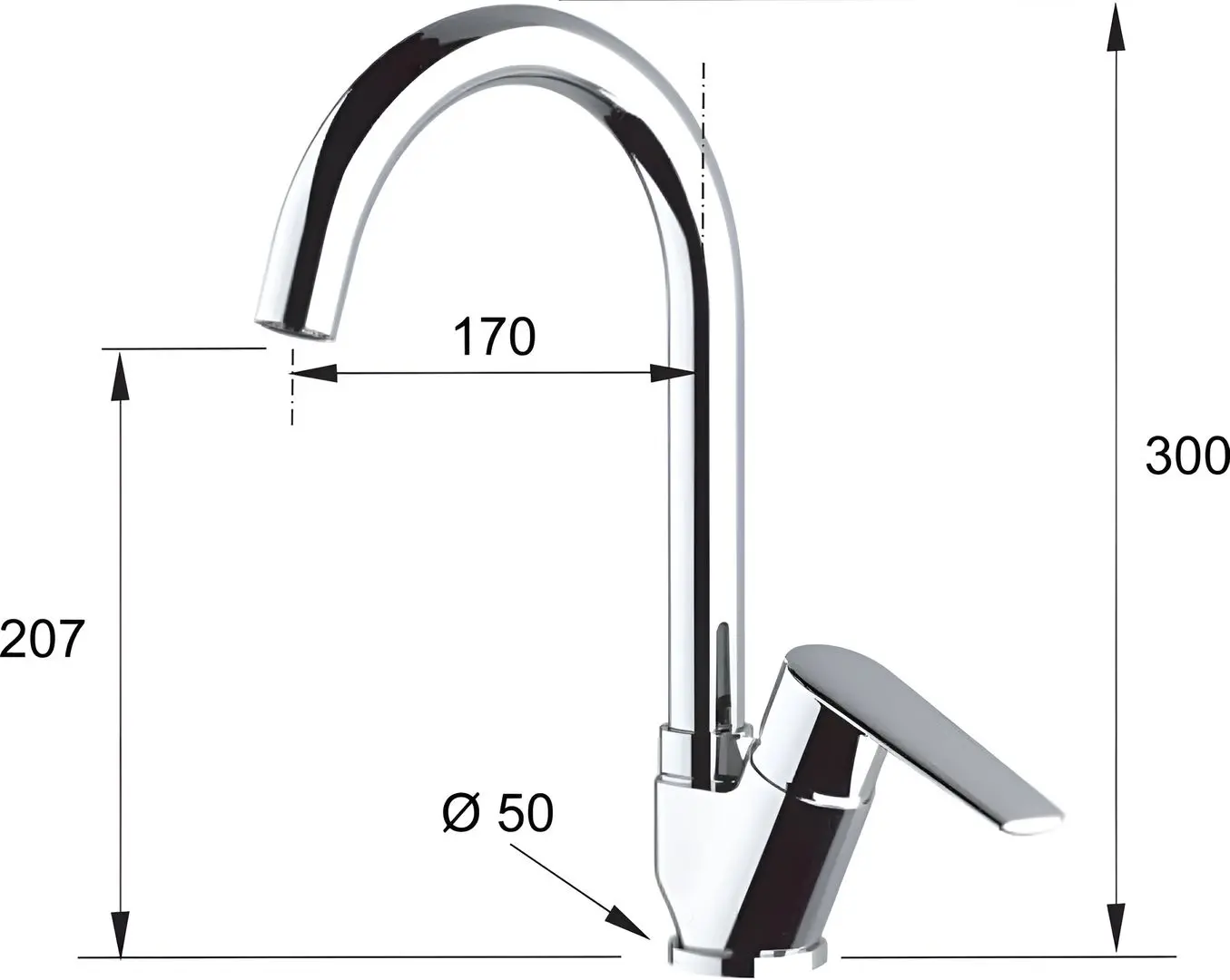 Baterie pentru chiuveta Remer Vanity V42B (Chrome) - 2