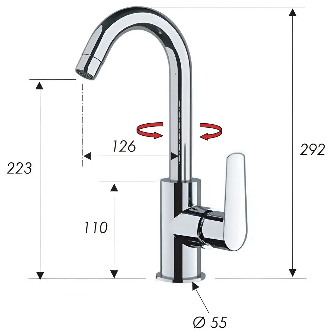 Baterie pentru chiuveta Remer Vanity V72C (Chrome) - 2