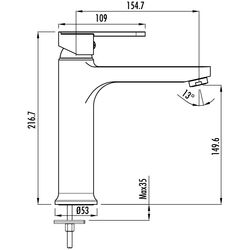 Baterie pentru lavoar Creavit Vega VG1841 (Chrome) Thumb