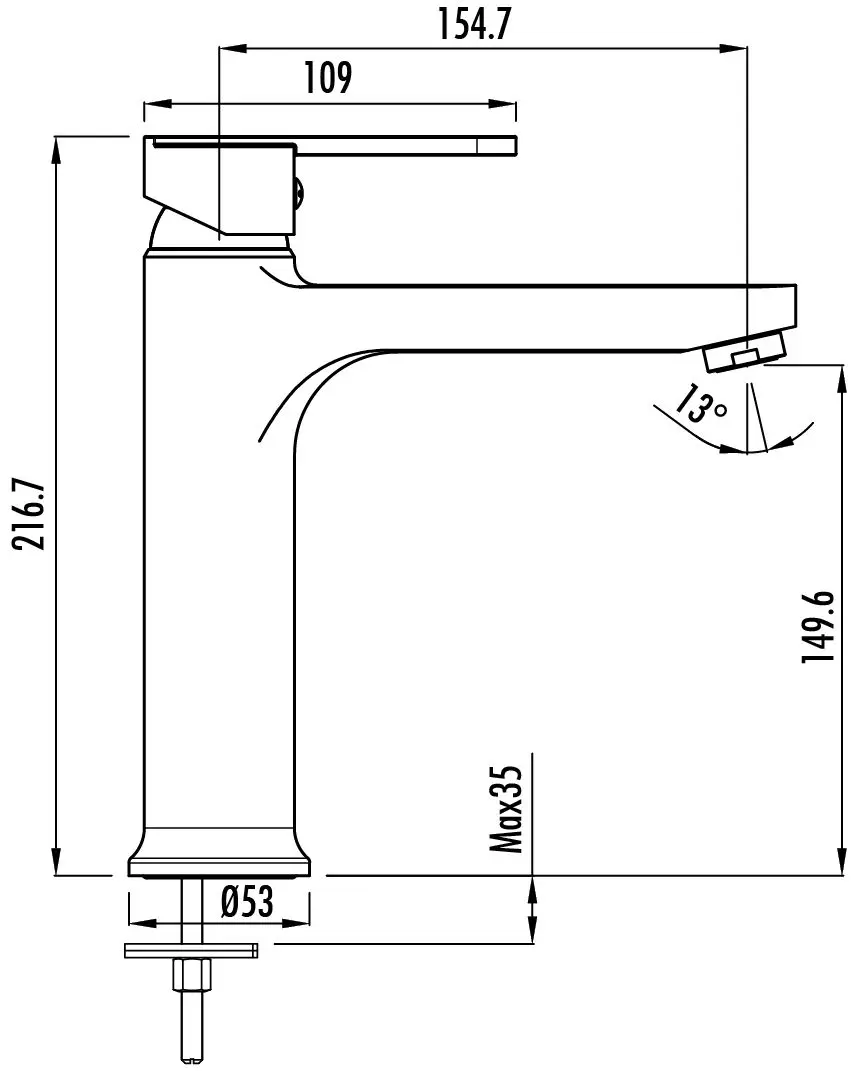 Baterie pentru lavoar Creavit Vega VG1841 (Chrome) - 2