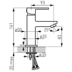 Baterie pentru lavoar Ferro Zicco BZI2BL (Black) Thumb