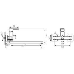 Baterie pentru cada si dus Ferro Zicco BZI55A (Chrome) Thumb