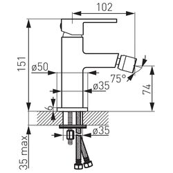 Смеситель для биде Ferro Zicco BZI6BL (Black) Thumb