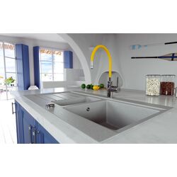 Смеситель для мойки Ferro Zumba BZA4C (Yellow/Chrome) Thumb