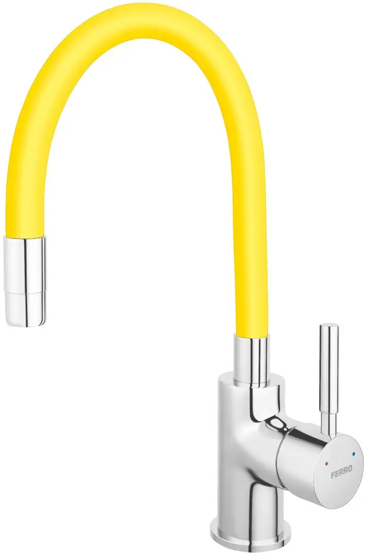 Смеситель для мойки Ferro Zumba BZA4C (Yellow/Chrome)