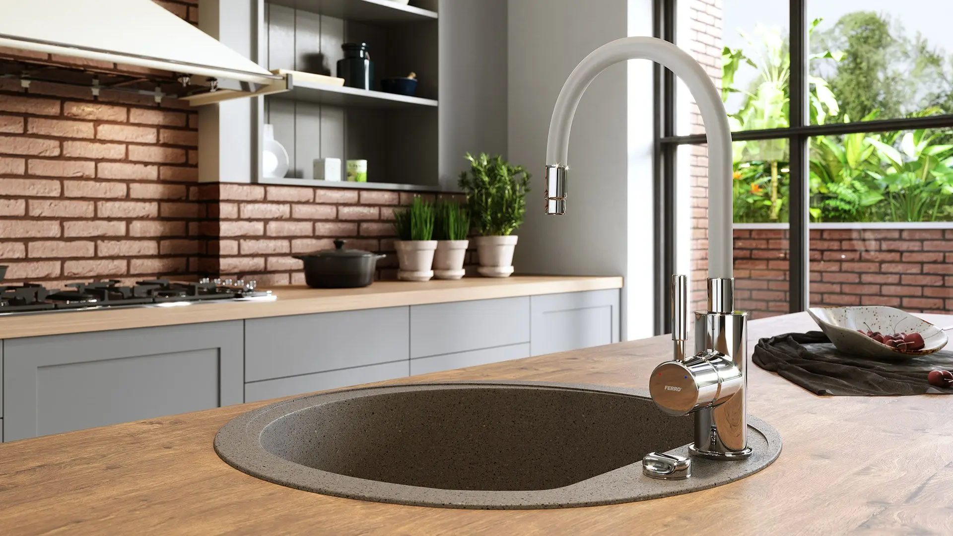 Смеситель для мойки Ferro Zumba BZA4S (Silver/Chrome)