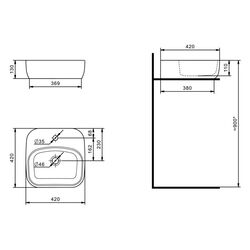Lavoar Santek Odri 420x420 (White) Thumb
