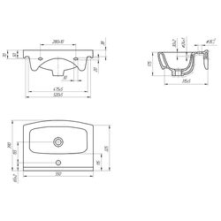 Lavoar Cersanit Cersania 55 (White) Thumb
