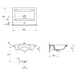 Умывальник Cersanit Como 60 (White) Thumb