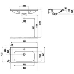 Умывальник Creavit Eksen EK080.000 (White) Thumb