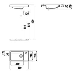 Умывальник Creavit Elmas TP025.000 (White) Thumb