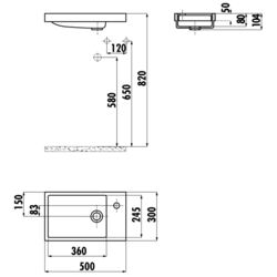 Lavoar Creavit Elmas TP026.000 (White) Thumb