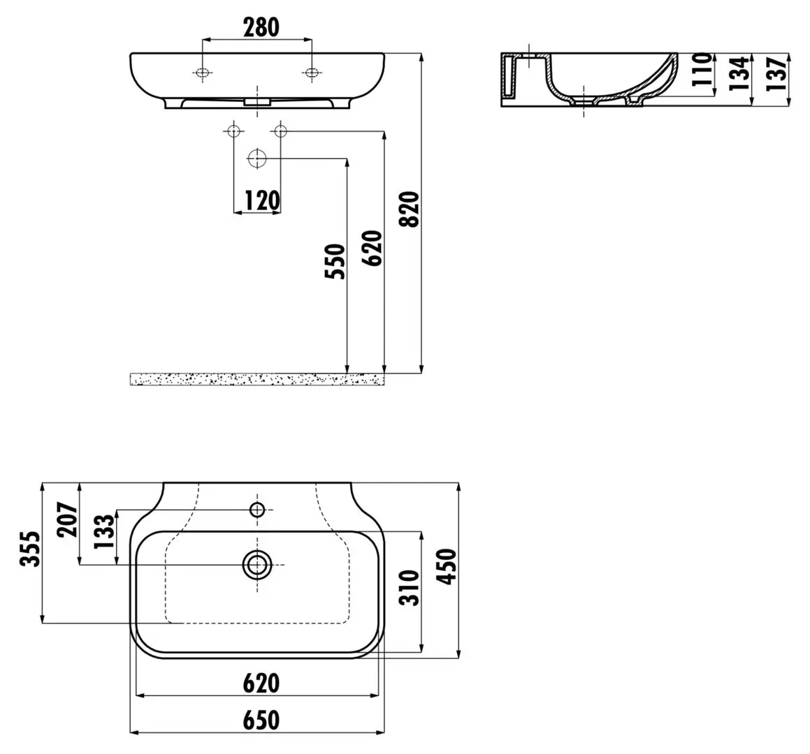 Lavoar Creavit Free FE065.000 (White)