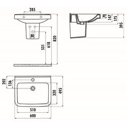 Lavoar Creavit Lara LR060.000/LR260.00 (White) Thumb
