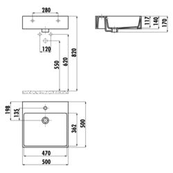Умывальник Creavit Next NX256 (White) Thumb