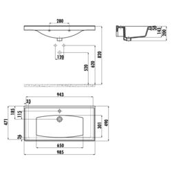 Умывальник Creavit Sera TF200 (White) Thumb
