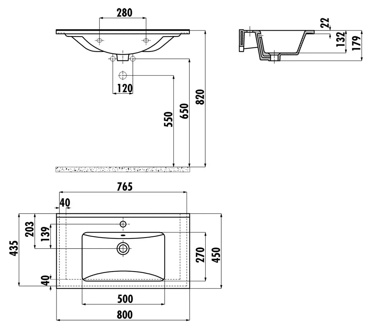Lavoar Creavit Su SU080.000 (White)