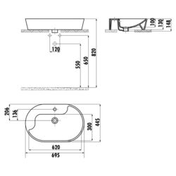 Умывальник Creavit Topic TP172.000 (Gold) Thumb