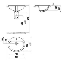 Умывальник Creavit TP225.00CB00E (White) Thumb