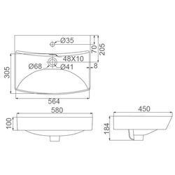 Lavoar Creo Art Vannity HDA058 (White) Thumb