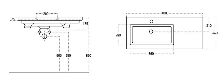 Lavoar Sanovit Isik 1000x440 (White)