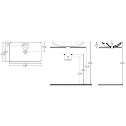 Умывальник Orka Isvea 10SY50065SV (Antracite Matt) Thumb