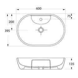 Умывальник Ege Vitrifiye Knidos 88611 (White) Thumb