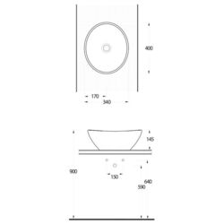 Умывальник Ege Vitrifiye Lagina 35381 (White) Thumb
