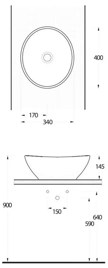 Умывальник Ege Vitrifiye Lagina 35381 (White)