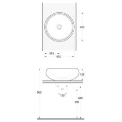 Умывальник Ege Vitrifiye Lagina 35431 (White) Thumb