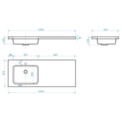 Lavoar Marrbaxx Luxury V120D1 Stanga (White) Thumb