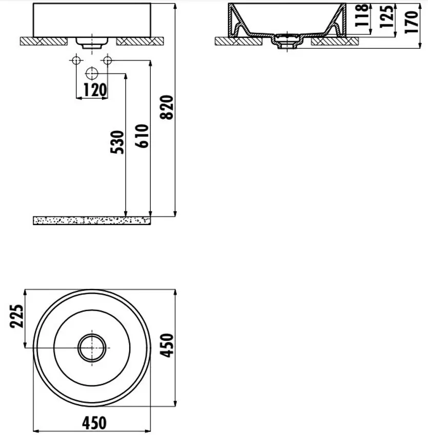 Умывальник Creavit Mina MN146.000 (White)
