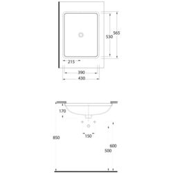 Умывальник Ege Vitrifiye Pinara 91561 (White) Thumb