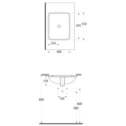 Умывальник Ege Vitrifiye Pinara 93501 (White) Thumb