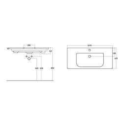 Lavoar Sanovit Soft 1010x455 (White) Thumb