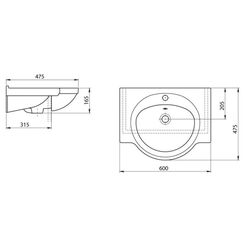 Умывальник Santeri Сатурн 60 Thumb