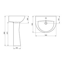 Умывальник Santeri Виктория Thumb