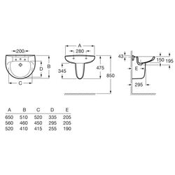 Умывальник Roca Victoria A325391000 (White) Thumb