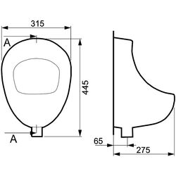 Pisoar Cersanit President P101 K08-013 (White) Thumb