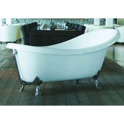 Cadă de baie din acril Pool Spa Nostalgy 174x82 Chrome Set (White) Thumb