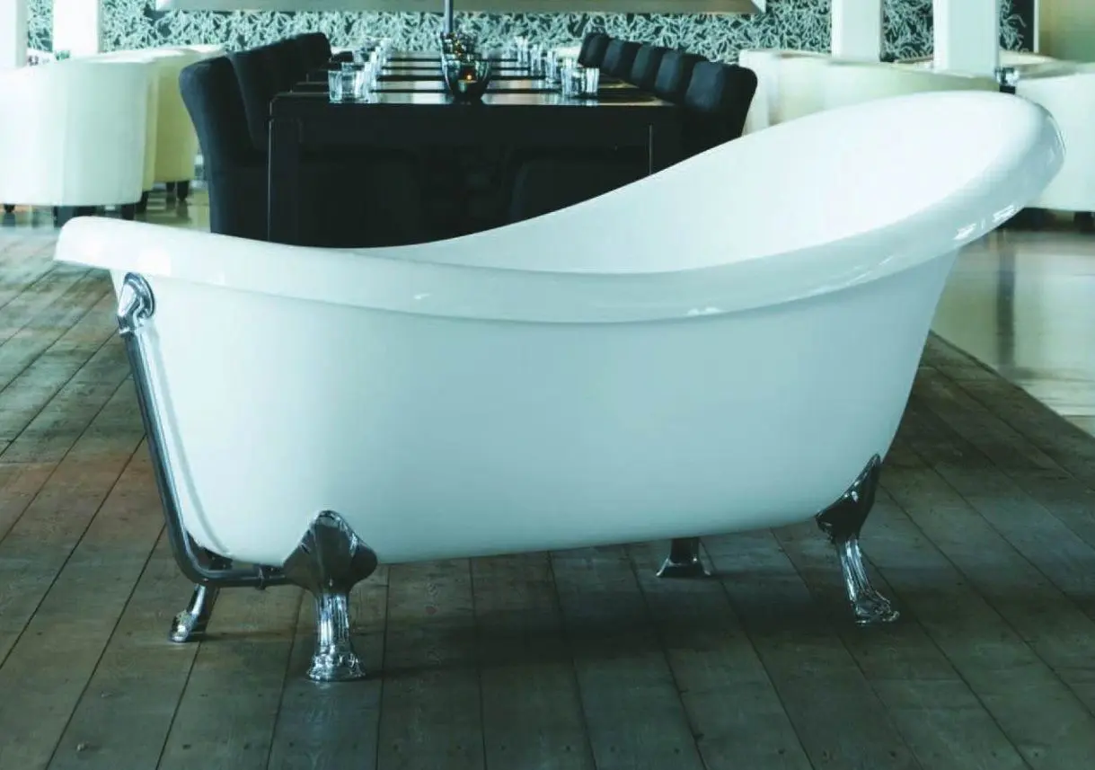 Cadă de baie din acril Pool Spa Nostalgy 174x82 Chrome Set (White)