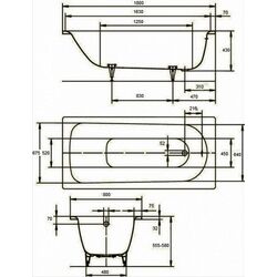 Cada de baie din otel Kaldewei Saniform Plus 375-1 180x80 (White) Thumb