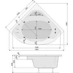 Ванна акриловая Pool Spa Klio Sym 140x140 L/R (White) Thumb