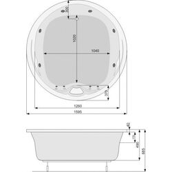 Cada de baie din acril Pool Spa Atlantyda 160x160 (White) Thumb