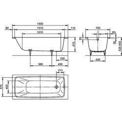 Cada de baie din otel Kaldewei Cayono 747 150x70 (White) Thumb