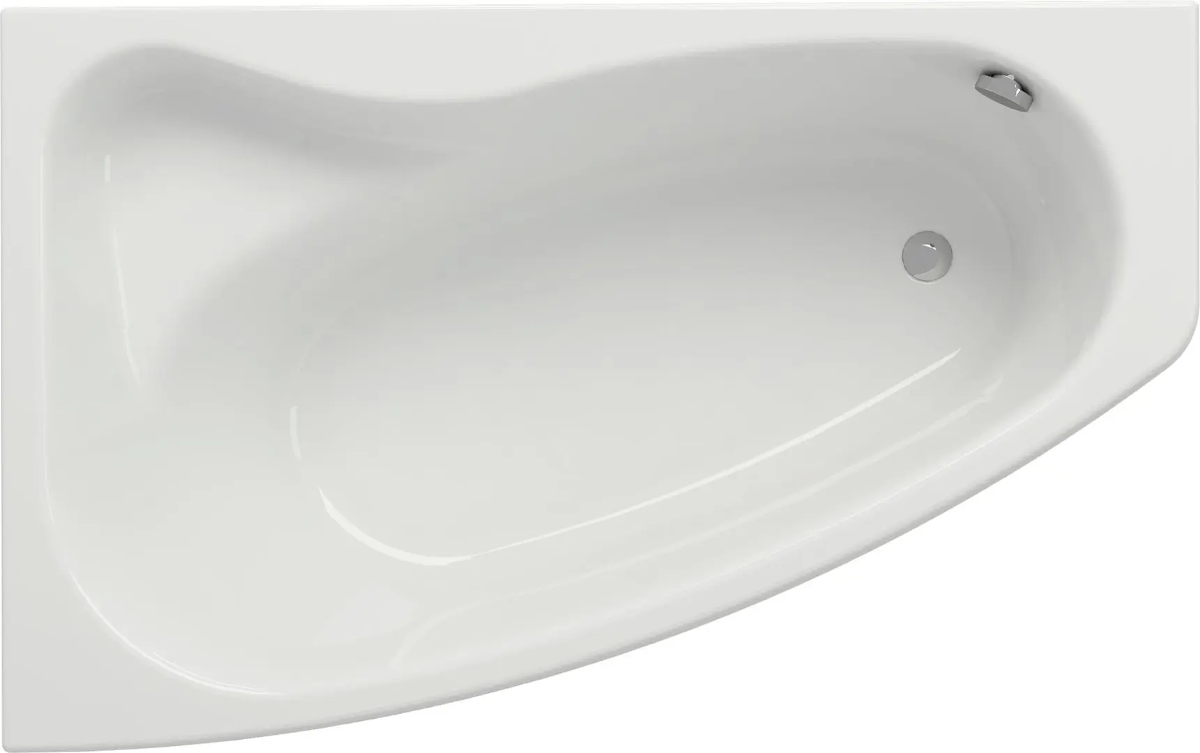 Сadă de baie din acril Cersanit Sicilia 160х100 Left (White)