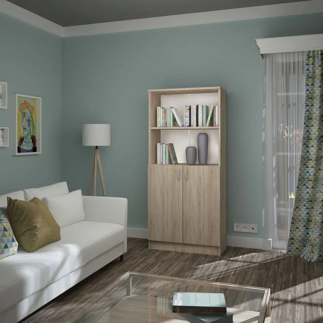 Стеллаж Haaus Flint 2Д1П (Sonoma Oak) - 5