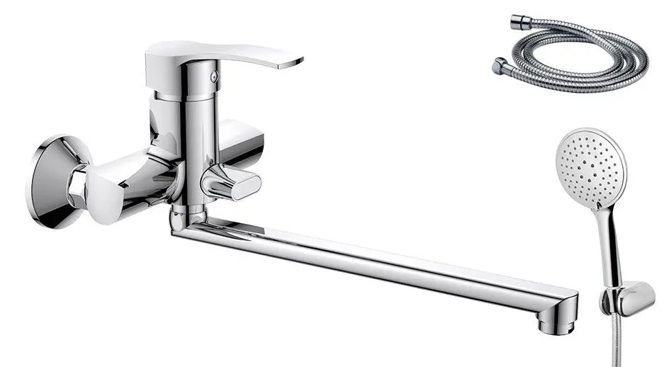 Смеситель для ванны и душа Mat|eco Kwarc 300 (Chrome)